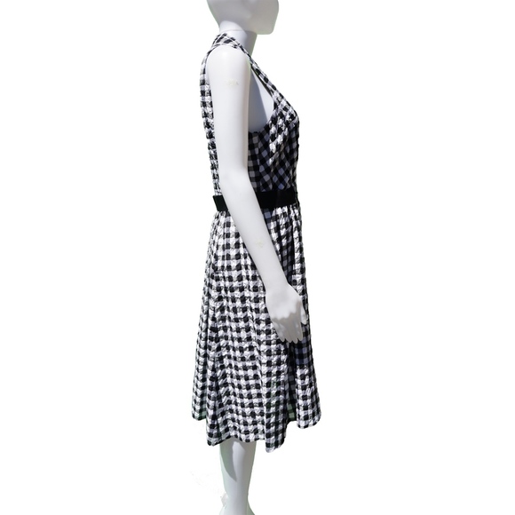 NANETTE LEPORE GINGHAM PRINT SLEEVELESS DRESS - Picture 3 of 7